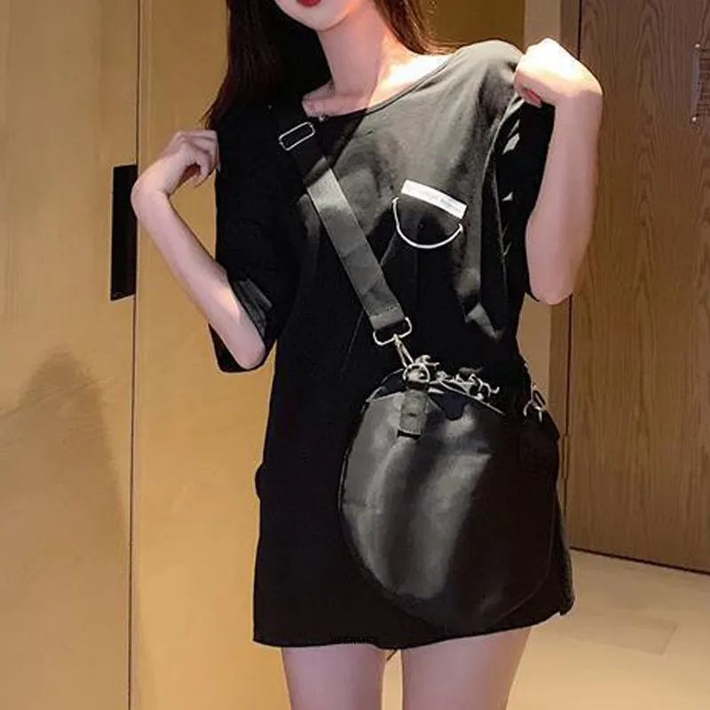 Футболка женская с открытой спиной Повседневная Свободная рубашка коротким