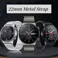 22mm metal strap for huawei watch 3gt3 pro samsung galaxy watch 3gear s3 stainless steel bracelet for amazfit gtrstratos belt