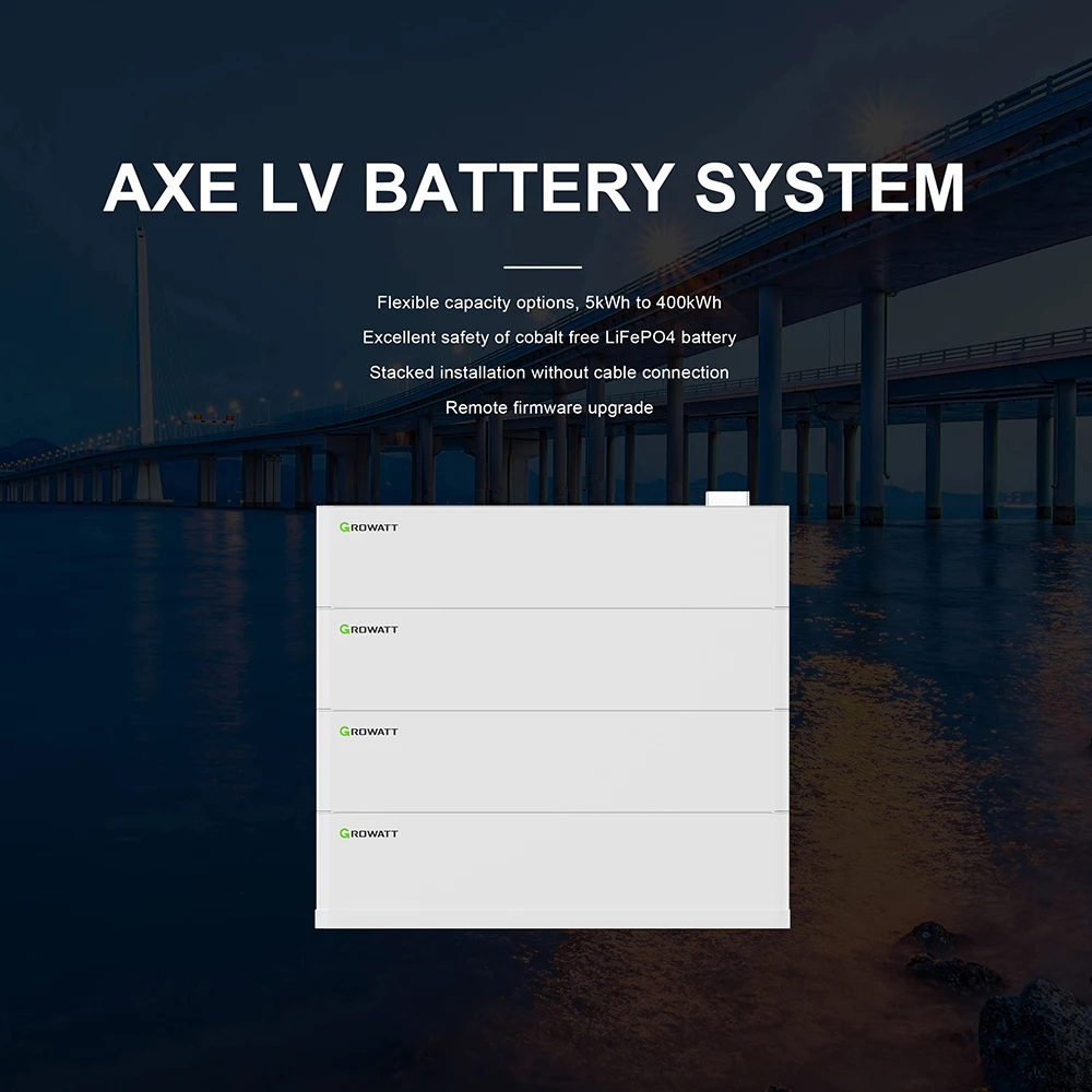 Growatt AXE модульная литиевая батарея возможность многослойной установки 5 кВт-400