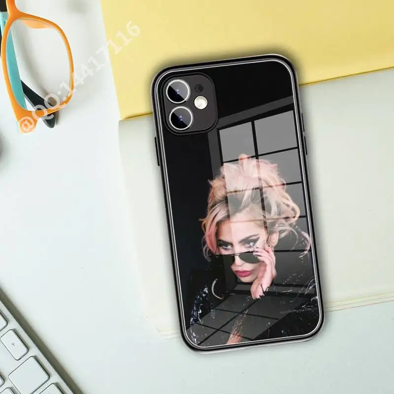 Чехол для телефона Lady Gaga Born This singer закаленное стекло iPhone 13 11 Pro XR XS MAX 8X7 Plus 12 Mini