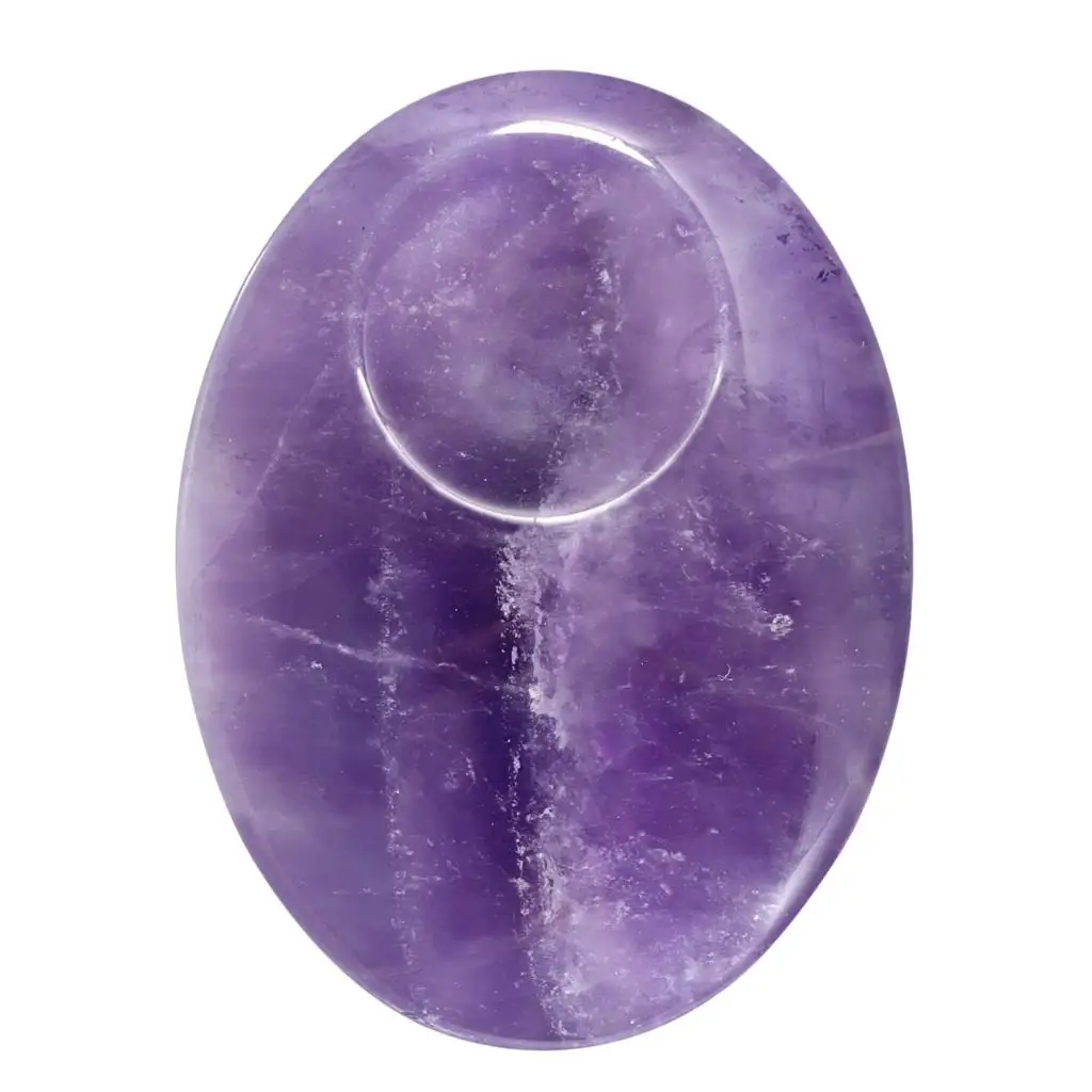 

Natural Amethyst Crystal Thumb Worry Stone For Anxiety Oval Shape Gemstone Healing Pocket Palm Stone