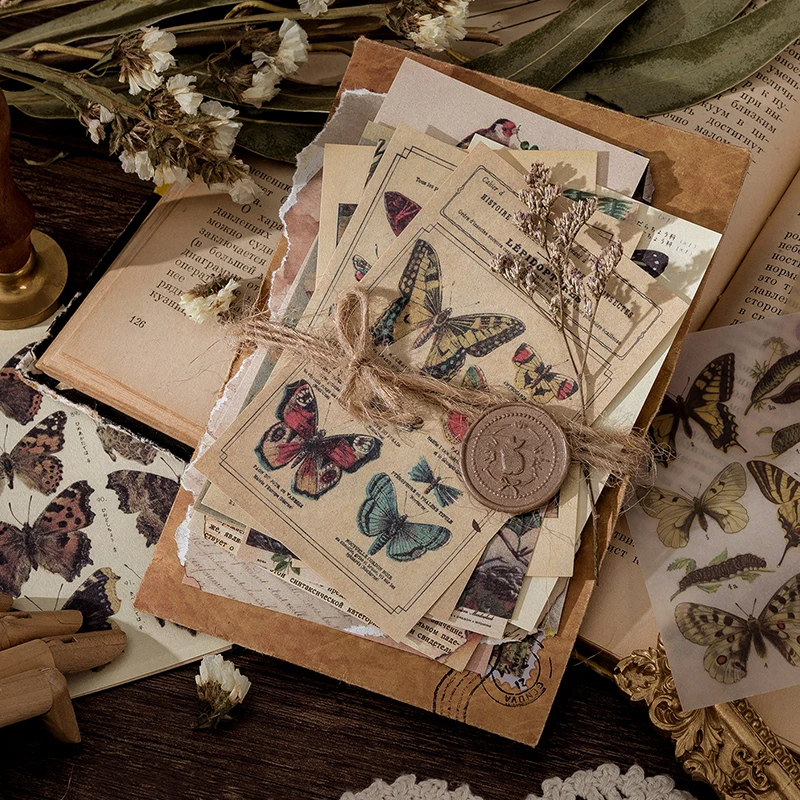 

Retro Memory Room Stickers Starry Sky Plant Collage Pictorial Diary Stationery
