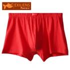 Боксеры EXILIENS Мужские красные, нижнее белье, бермуды, внутренние мужские трусы, размеры L-3XL