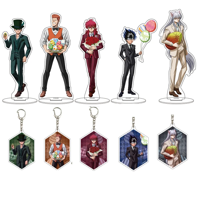 

Anime YuYu Hakusho Kuwabara Kazuma Kurama Urameshi Yuusuke Hiei Yukina Genkai Cosplay Acrylic Stand Figure Model Toy Keychain