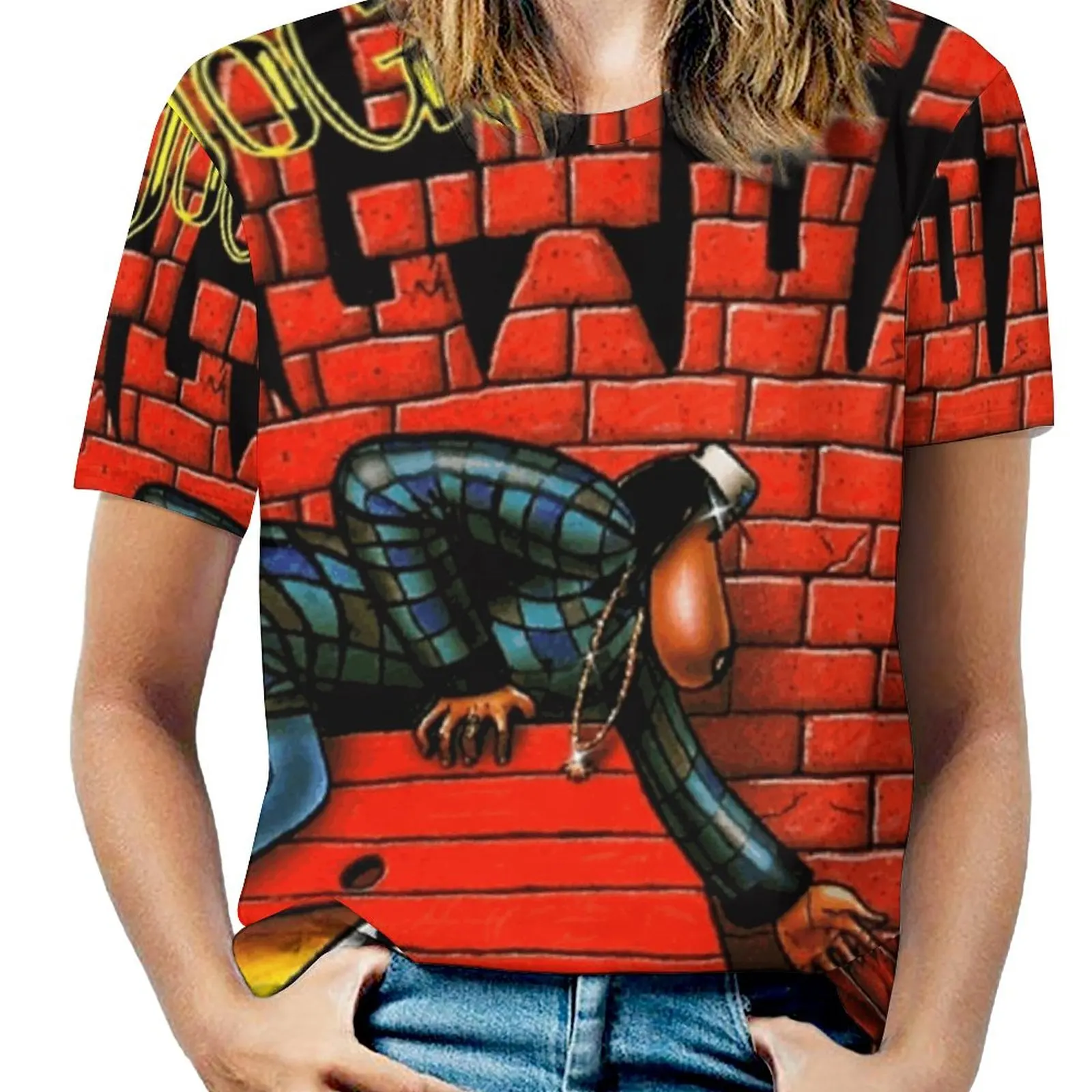 

Doggystyle Women T-Shirt Crewneck Casual Short Sleeve Tops Summer Tees Doggystyle 1993 Hip Hop Death Row Snoop Y Dogg Dr Dre