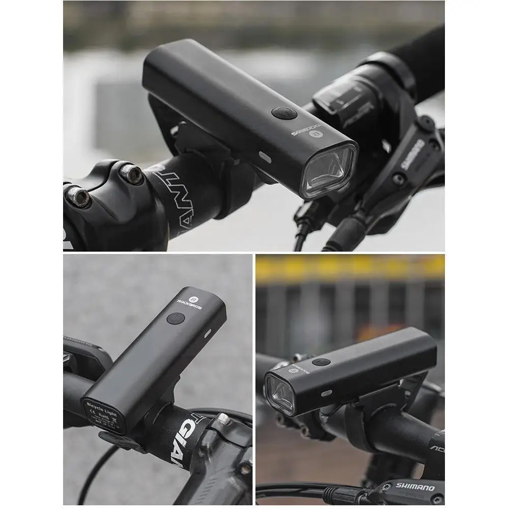 

Велосипедный передний фонарь Rockbros на руль, алюминиевый сплав, вспышка, 4800 мАч, зарядка через Usb, 1000 люмен, R2p8
