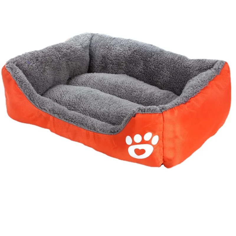 

Bed for Dogs Cats Pet Square Plush Kennel Sofa Bed Cushion Pets Calming Dog Beds House Pets Supplies