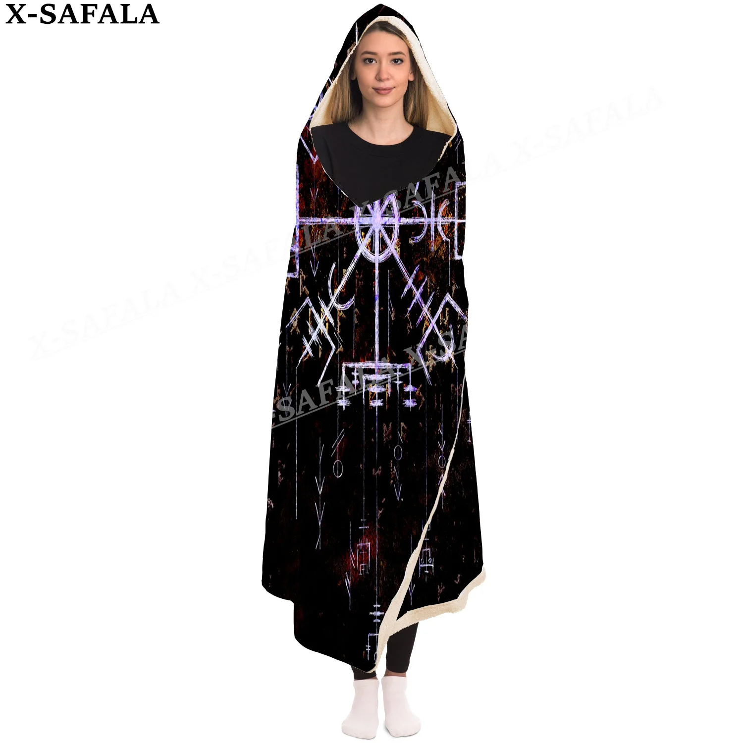 Мужское/женское флисовое пальто с капюшоном теплое и непродуваемое