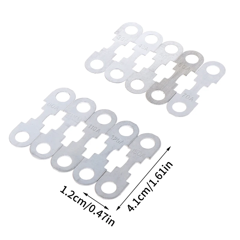 

10Pcs 30A-150A 32VDC Automotive Car Flat Zinc Sheet Small Fuse Sheet For Car Fuse Round Hole Insert Fuse Auto Parts