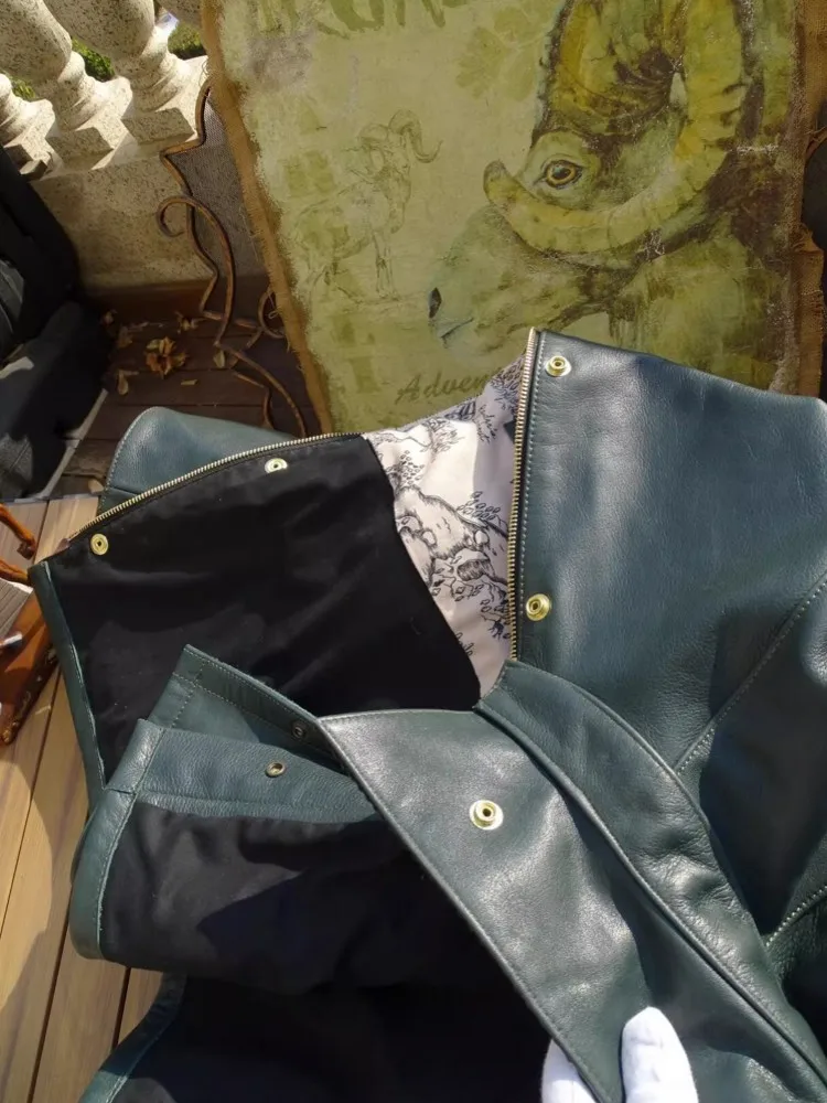 Мужская куртка из натуральной коровьей кожи охотничье пальто весенний отложной