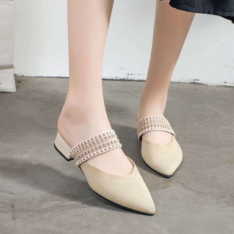 

2022 Fashion All-match Women's Shoelace Heel Shoes Solid Color Pointed Toe Simple Square Toe Korean Version Autumn Women's Shoes