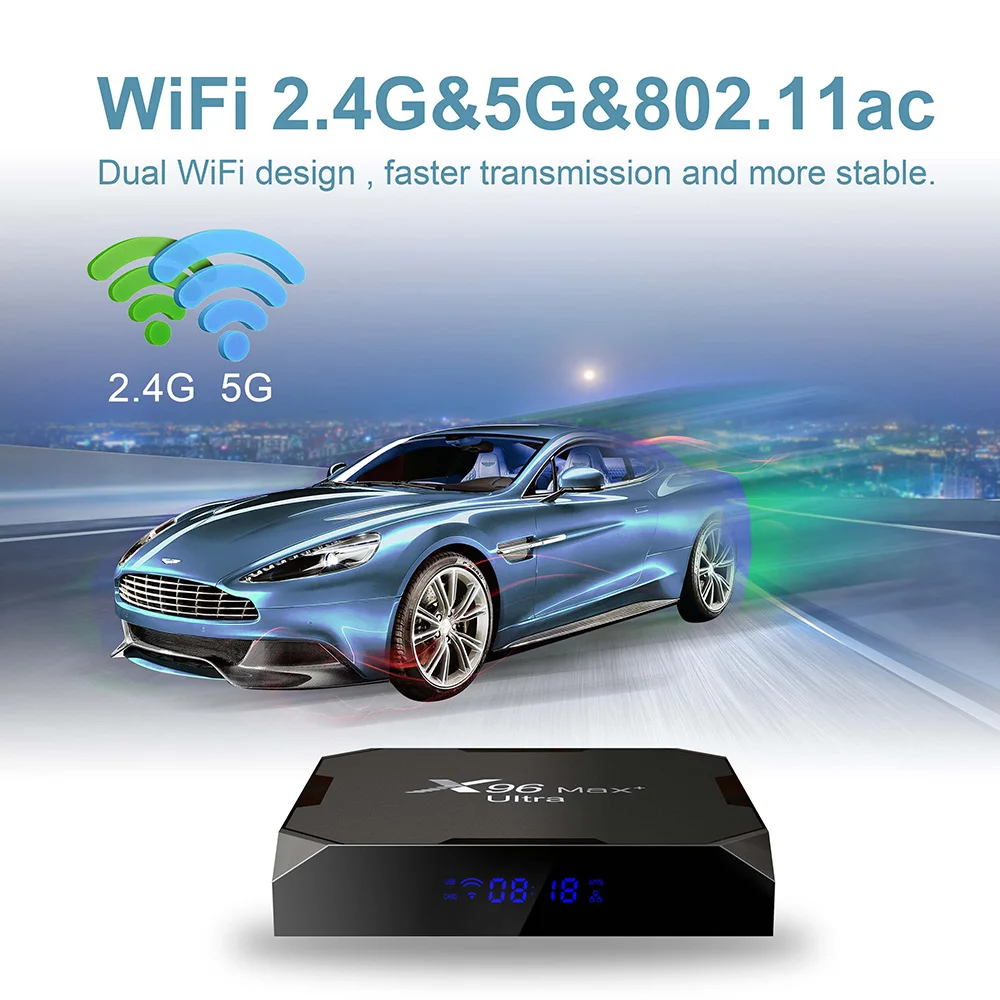 2022 X96Max Plus Ultra TV Box Android 11 Amlogic S905X4 4 Гб 64 ГБ BOX AV1 8K Wifi BT X96 Max медиаплеер 32 телеприставка