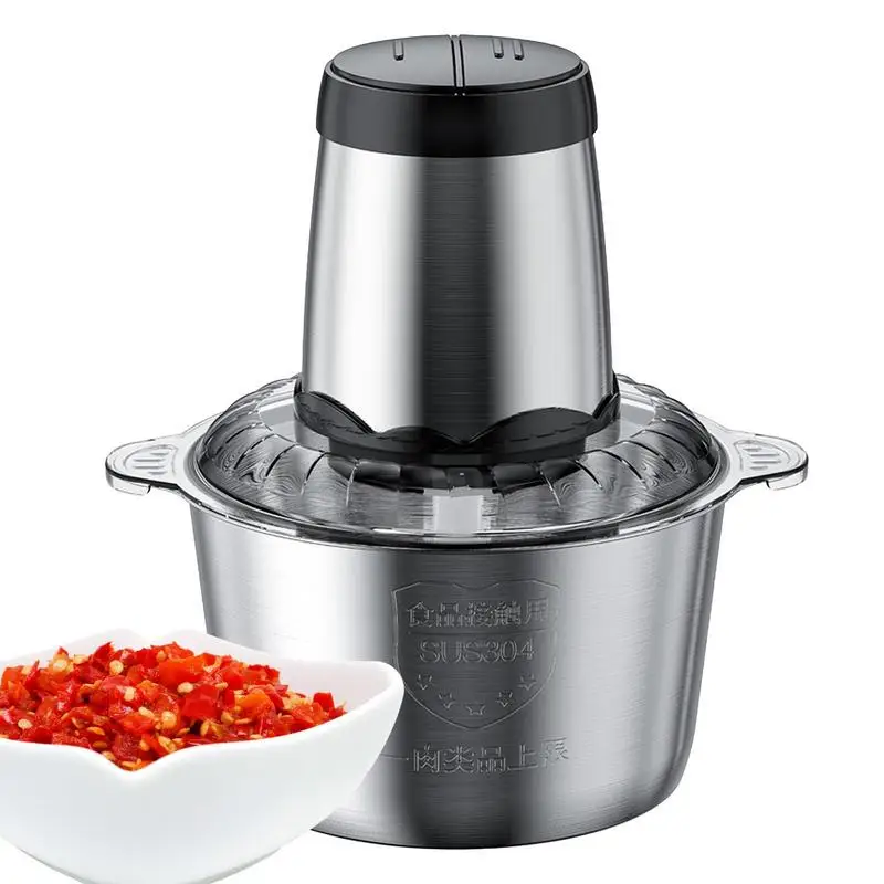 

Регулируемая электрическая мясорубка с мощным двигателем 300 Вт, большой кухонный комбайн с защитой от перегрева