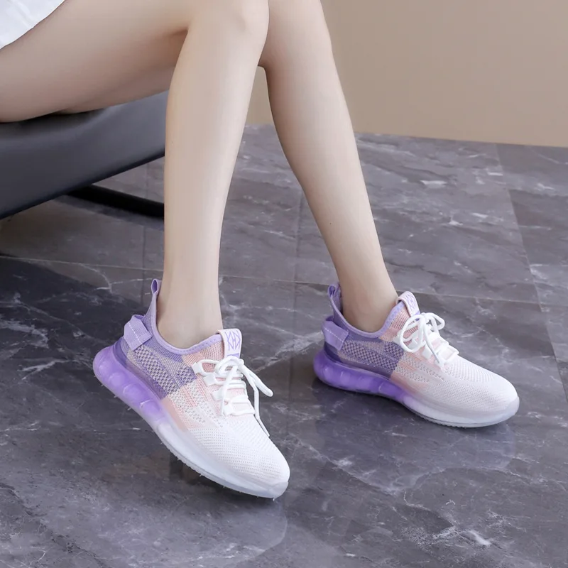 Women's casual sports shoes Fashion shoes Women's platform Women's vulcanized shoes Women's shoes Breathable color-blocking shoe
