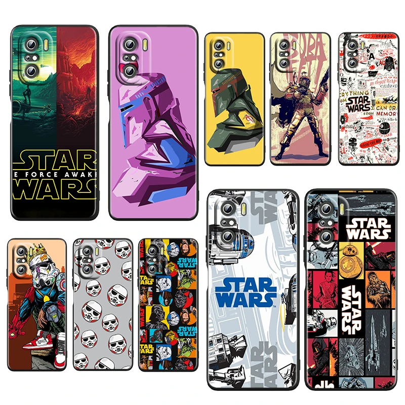 

Star Wars Battle Hero For Xiaomi Redmi K50 K40 Gaming K30 K20 Pro 5G 10X 9T 9C 9A 4G Soft Silicone Black Phone Case Fundas Coque