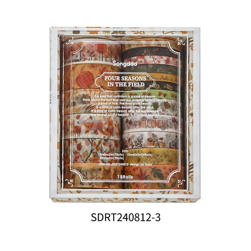 

Ленты Washi Four Seasons 18 рулонов YOUQIWJ