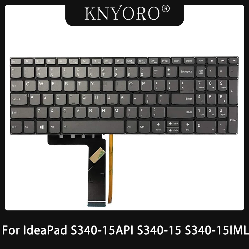 

Новая клавиатура для ноутбука US с подсветкой, Замена для Lenovo IdeaPad S340-15API S340-15 S340-15IML S340-15IWL