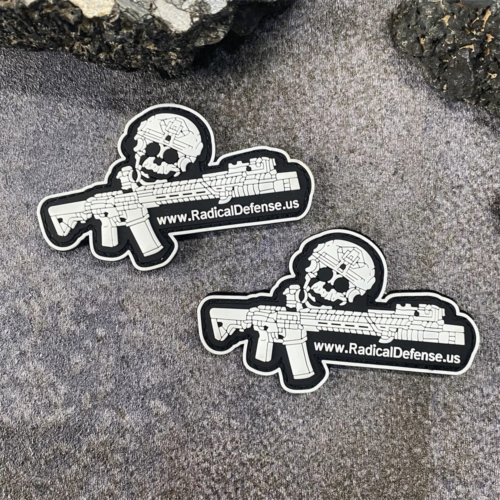 WWW.RadicalDefense.us Тактический значок морали нашивка из ПВХ военная повязка с черепом