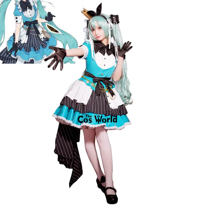 Костюмы для косплея аниме Miku Alice платье лолиты форма