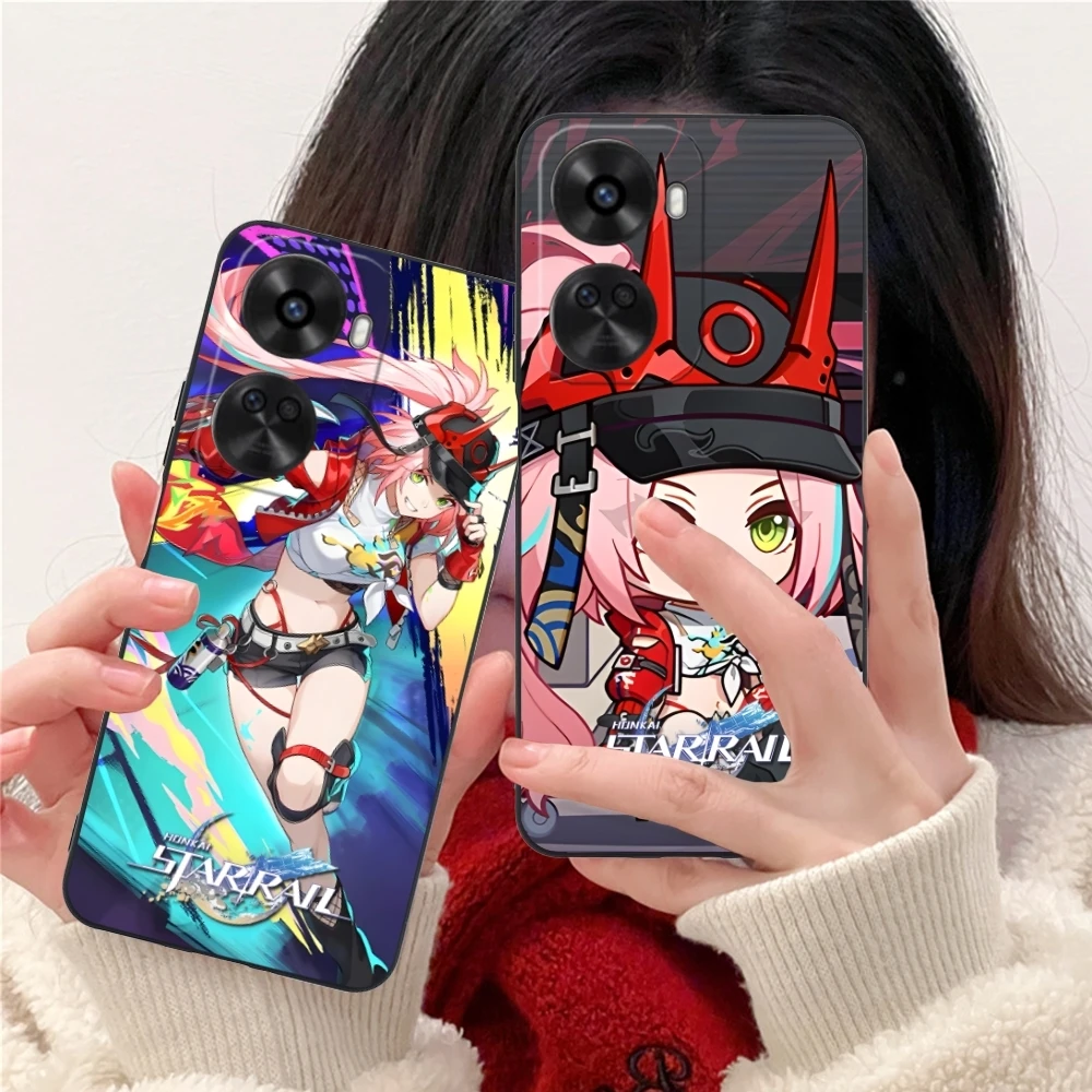 Чехол для мобильного телефона Honkai Star Rail Rappa Huawei Nova 12 11 10 9 8 7 Pro SE 5G черный мягкий