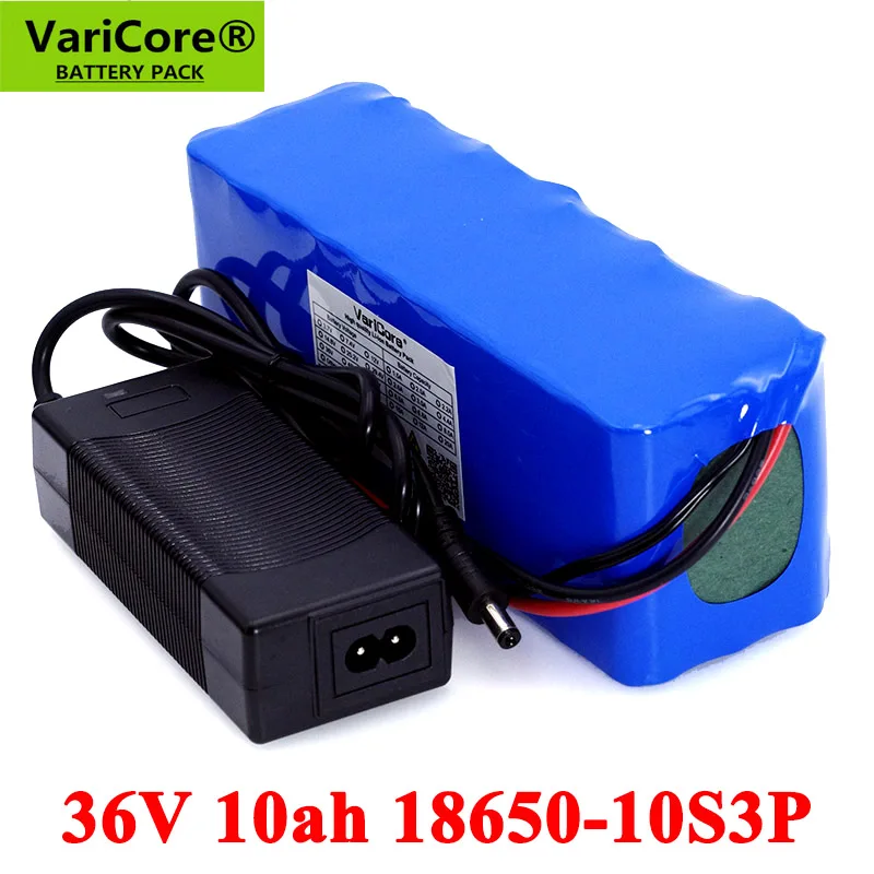 

36V 10Ah 18650 Lithium Battery pack 300W 500W 750W 20A BMS for Motorcycle Electric Car Bicycle Scooter with 42V 2A Charger