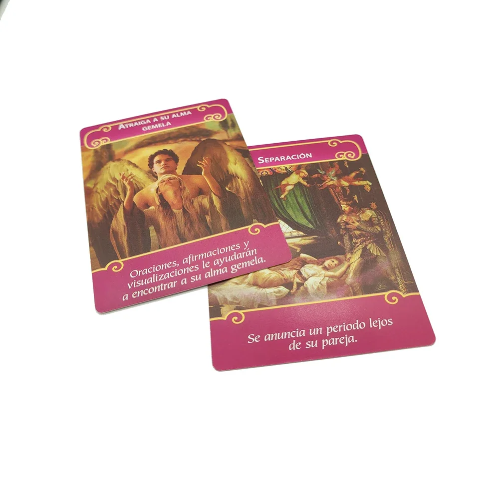 Колода карт для начинающих The in Spanish Романтика ангелы Таро Оракл