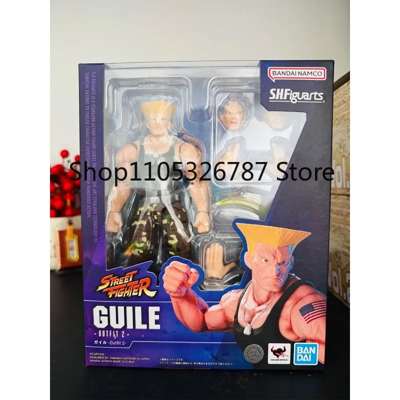 Фото Оригинальная коллекционная подвижная фигурка Bandai SHF Street Fighter 6 Guile №1