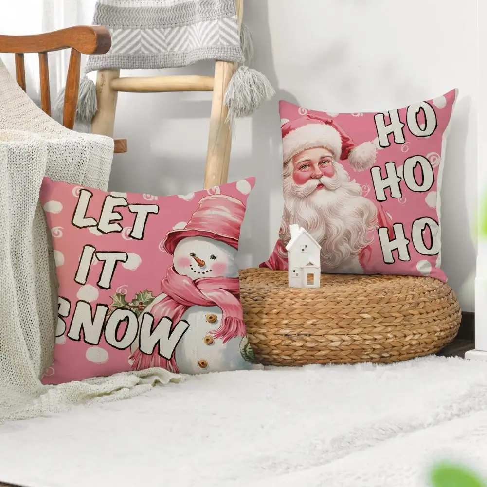 

Farmhouse Christmas Pillowcase Christmas Pillowcase With Hidden Zipper Soft Couch Decoration Throw Pillow Cover Santa Christmas