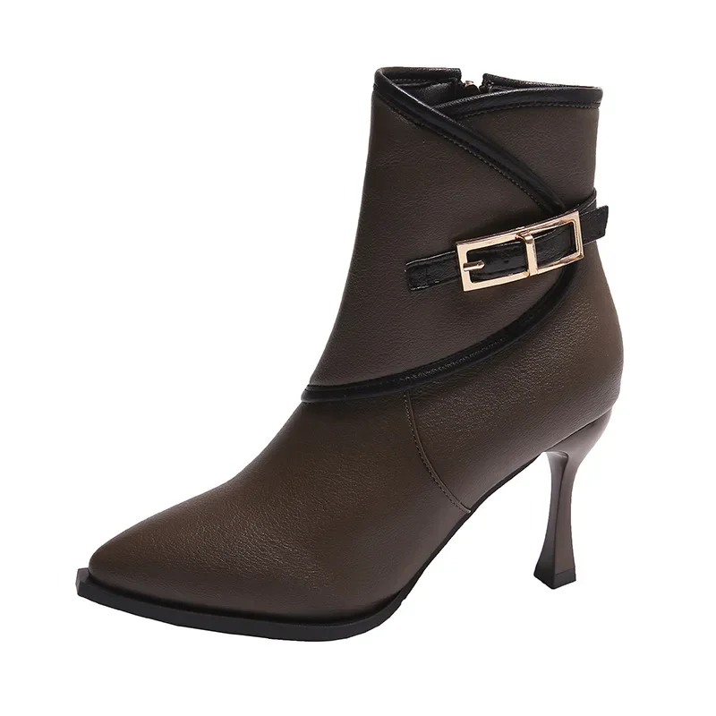 Модные осенние короткие женские ботильоны модные элегантные ботинки челси с