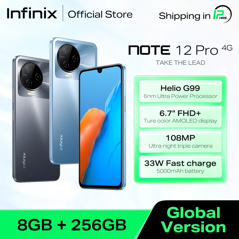 Infinix NOTE 12 PRO 4G NFC Helio G99 процессор 6,7 "AMOLED дисплей МП ...