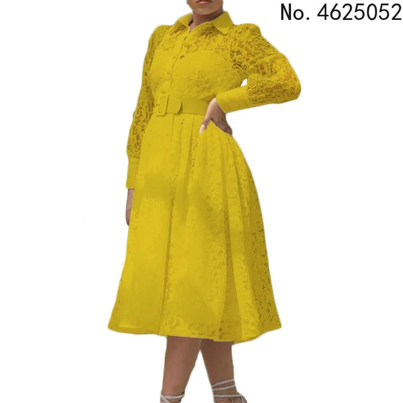 

Красные, белые, золотые африканские платья для женщин, Осеннее Африканское женское платье с длинным рукавом и круглым вырезом, полиэстерово...