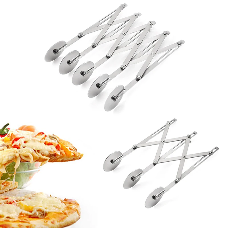 

7/5/3 Wheels Cutter for Pizza Cake Multifunction Flexible Stainless Steel Wheel Dough Divider Cutter Roller Kitchen Baking Tools