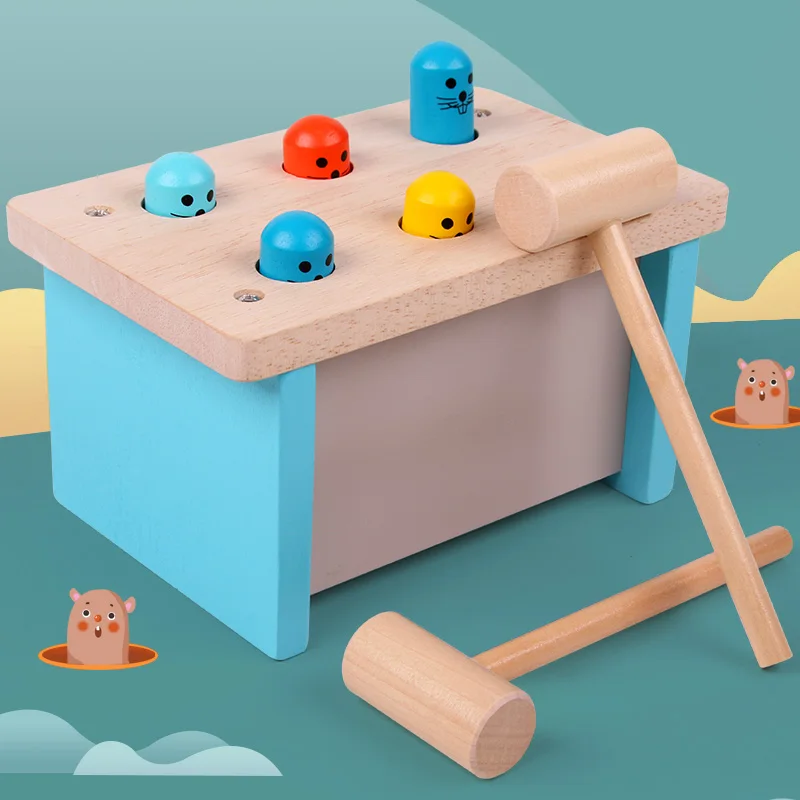 Whack-A-родинка, практичные игрушки для детей, игра для раннего обучения, деревянные натуральные товары для дома, Обучающие Детские Блоки