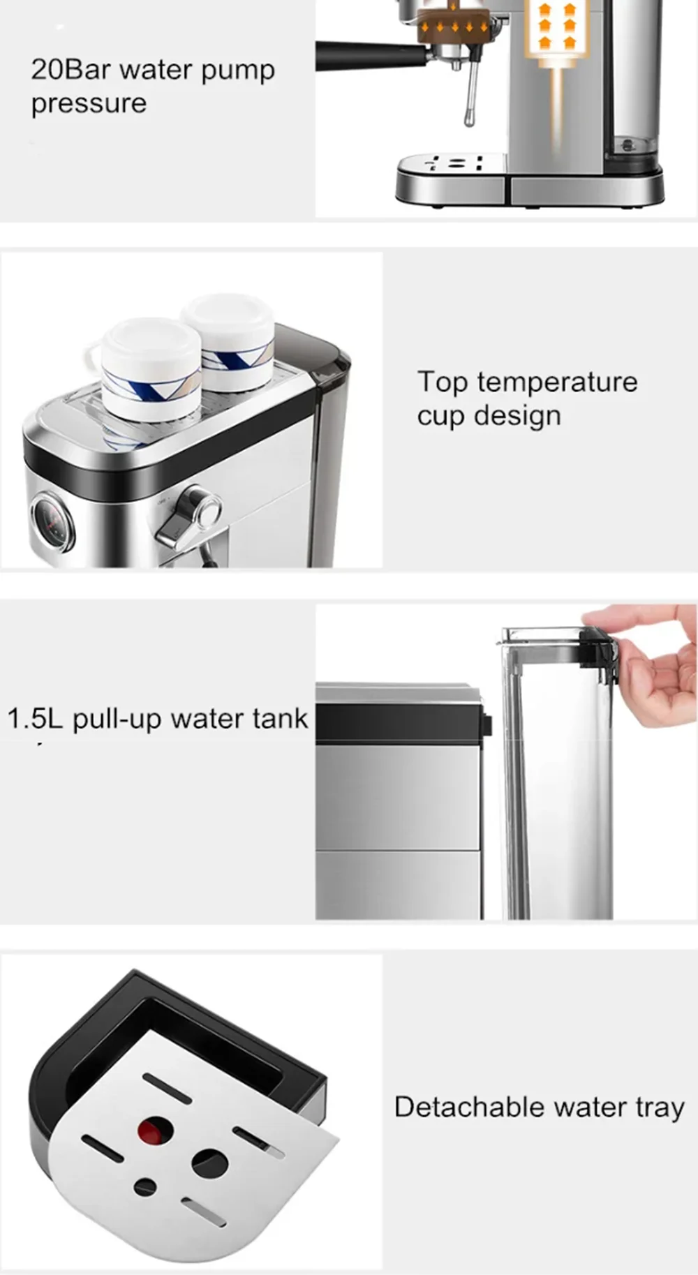 Итальянская кофемашина с пеной для молока быстрая полуавтоматическая домашняя