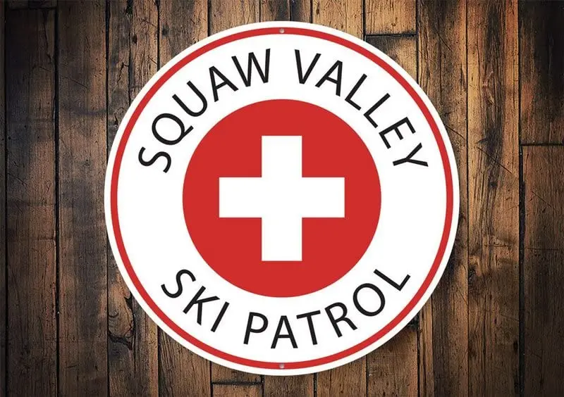 Знак Squaw Valley декор для горнолыжного патруля знак катания на лыжах кабине-