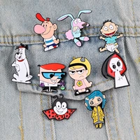 90s cartoon coraline enamel brooch pin backpack hat bag lapel pins funny dog badges women mens fashion jewelry accessories
