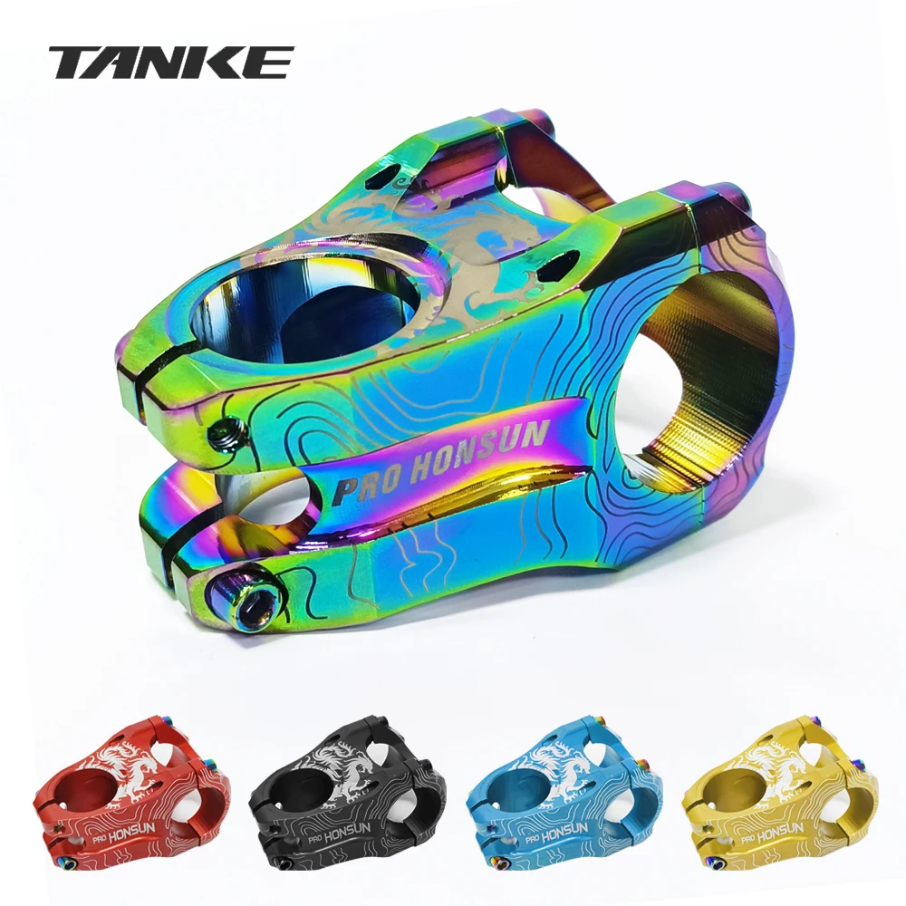

TANKE Bicycle Stem 31.8mm Ultralight CNC Aluminum Hollow Bike Handlebar Table Riser Holder Colorful MTB Road Cycling Accessory