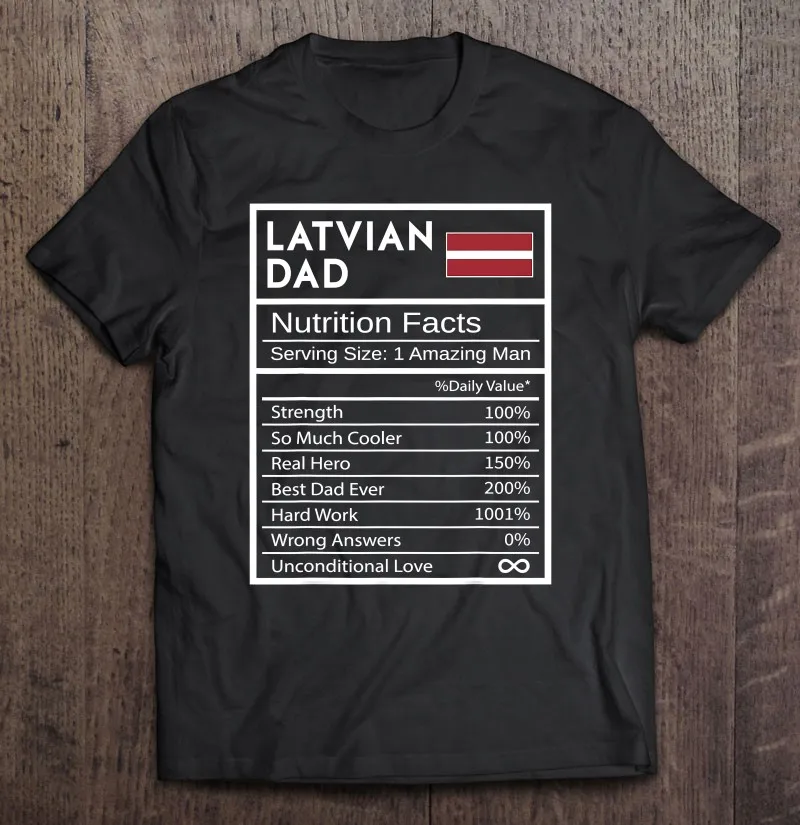 

Футболка мужская оверсайз с принтом латышского отца, аниме футболка с национальным гордостным подарком для отца, питательные факты
