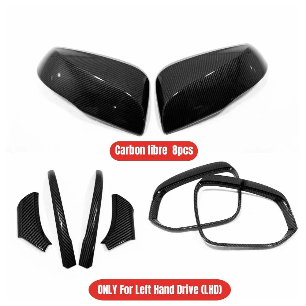 

ABS хром/черный/углерод 2019-2023, полоса бокового зеркала заднего вида/дождевая накладка для бровей для Toyota RAV4 RAV 4 XA50, аксессуары