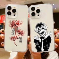 tokyo ghoul anime clear transparent phone case for iphone 11 12 13 mini pro xs max 8 7 6 6s plus x se xr