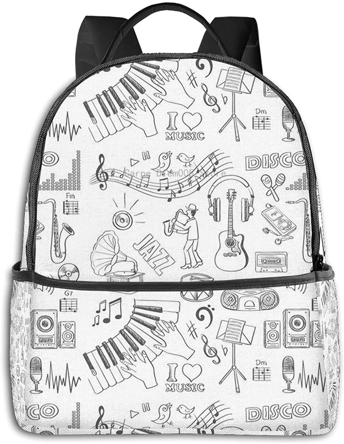 

Instruments Performers Notes and Little Birds Multifunctional Backpacks, Business And Travel Laptop Backpacks 14.5x12x5 In