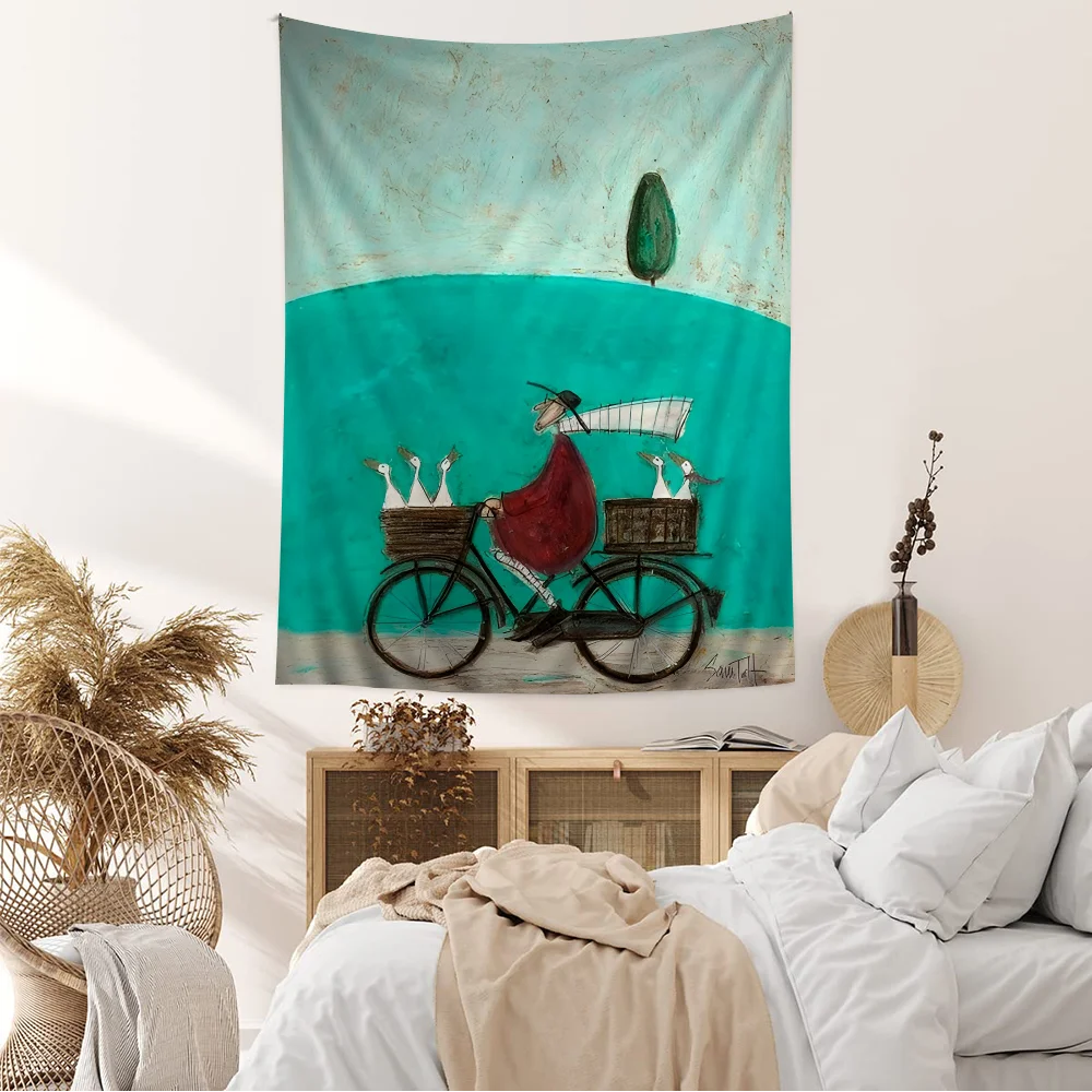 Настенный Гобелен Sam Toft с абстрактным пейзажем цветные богемные настенные