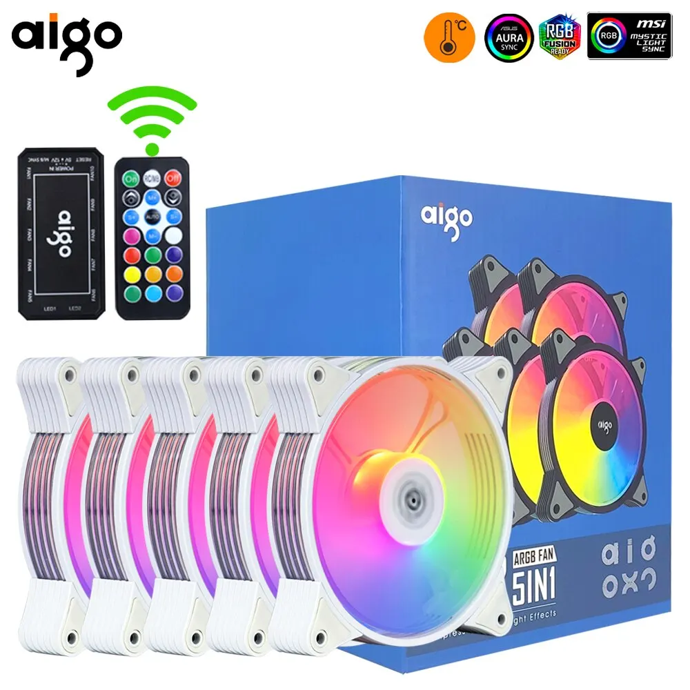 6pin Adjustable Rgb Led 12cm Mute Ventilador Adjust Speed 5v