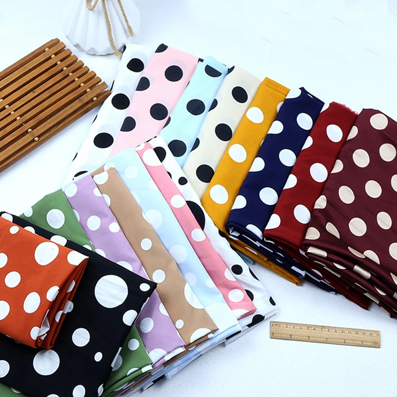 

Polka Dot Printed Chiffon Opaque for Sewing Spring and Summer Dresses Skirt by Meters