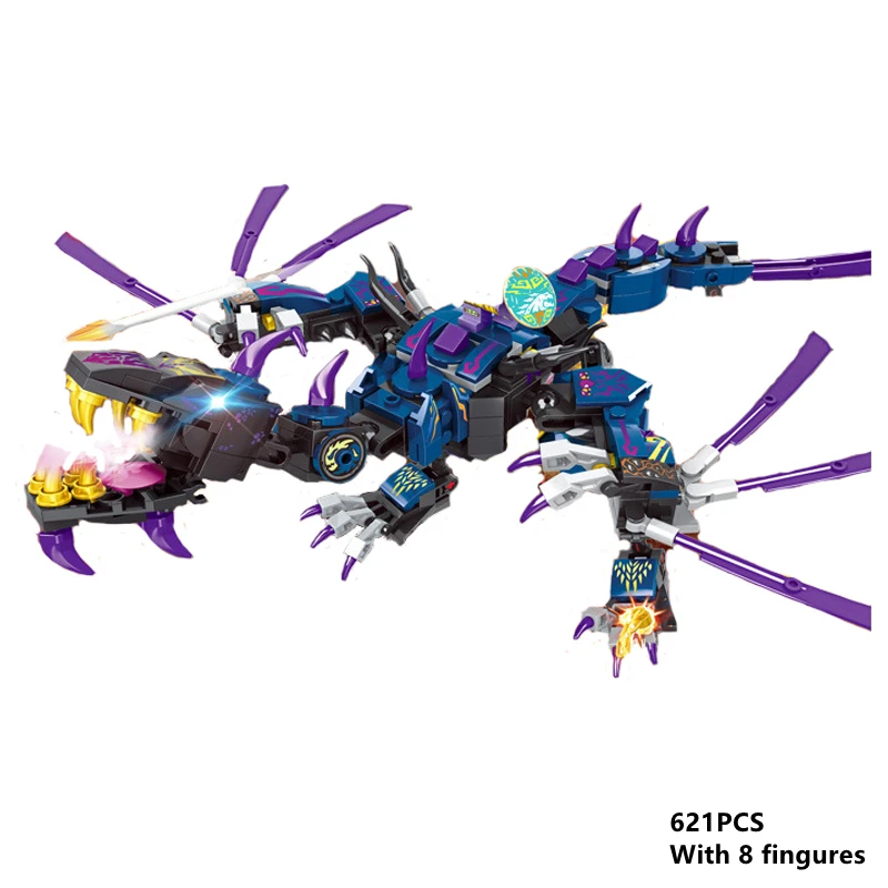 

621Pcs Dark Lords Dragons Knight Swordsman Model Building Blocks Kids Toys Bricks Gift for Children Boys