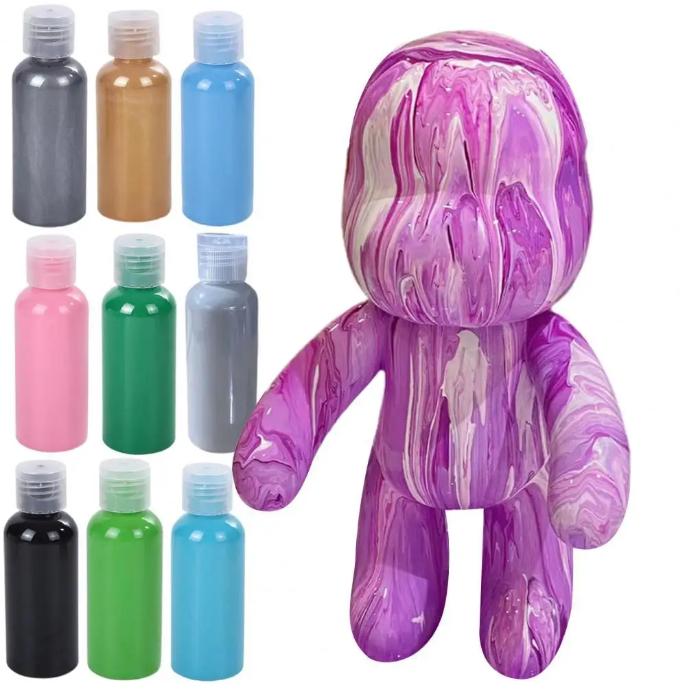 

60ml Liquid Pigment Harmless Multi Colors Fast Drying Airtight Blendable Liquid Propylene Paint Fluid Paint for Artist