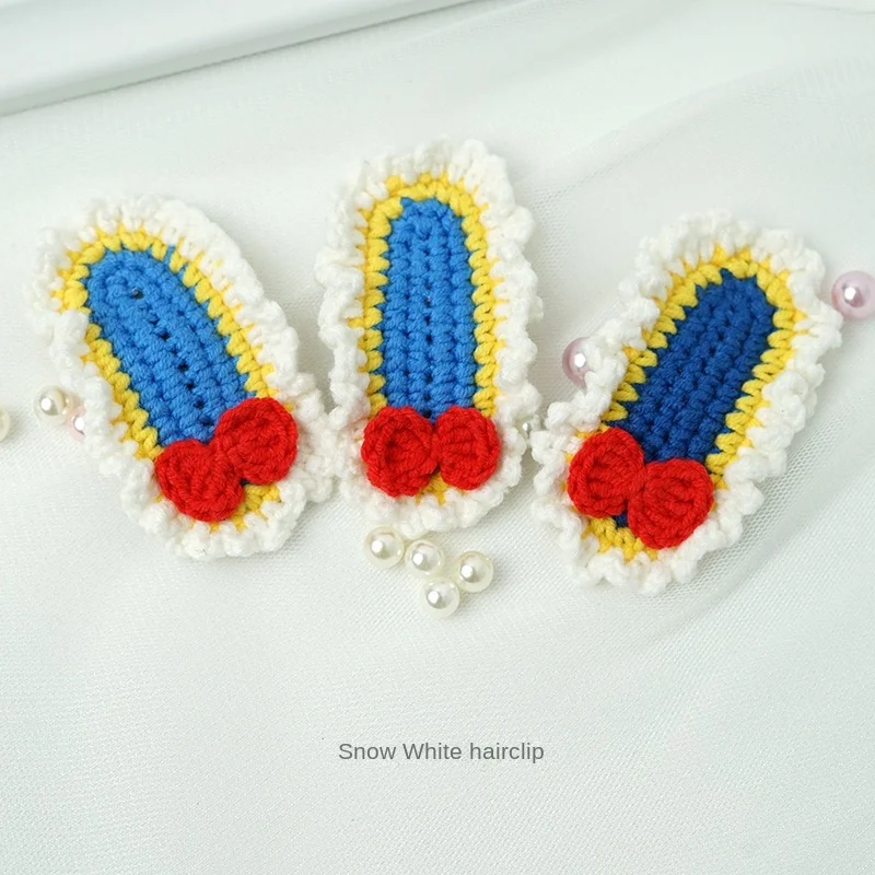 

Snow White ins wind hand woven wool rabbit hairpin to pass the time DIY material bag