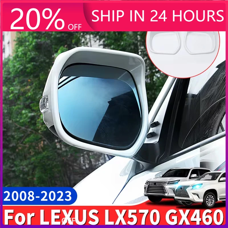 Фото Новый дождевик на зеркало заднего вида для Lexus LX 570 LX570 GX460 GX 460 2023-2019, тюнинг, украшение, внешняя модификация, аксессуары №1