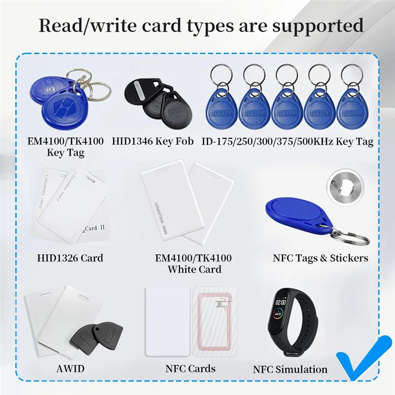 Фото 【RECOMENDAR】RFID-писатель, копир, RFID-считыватель, писатель, Дубликатор смарт-карт, полнофункциональный RFID-эмулятор, замена IC-карты с несколькими идентификаторами №4