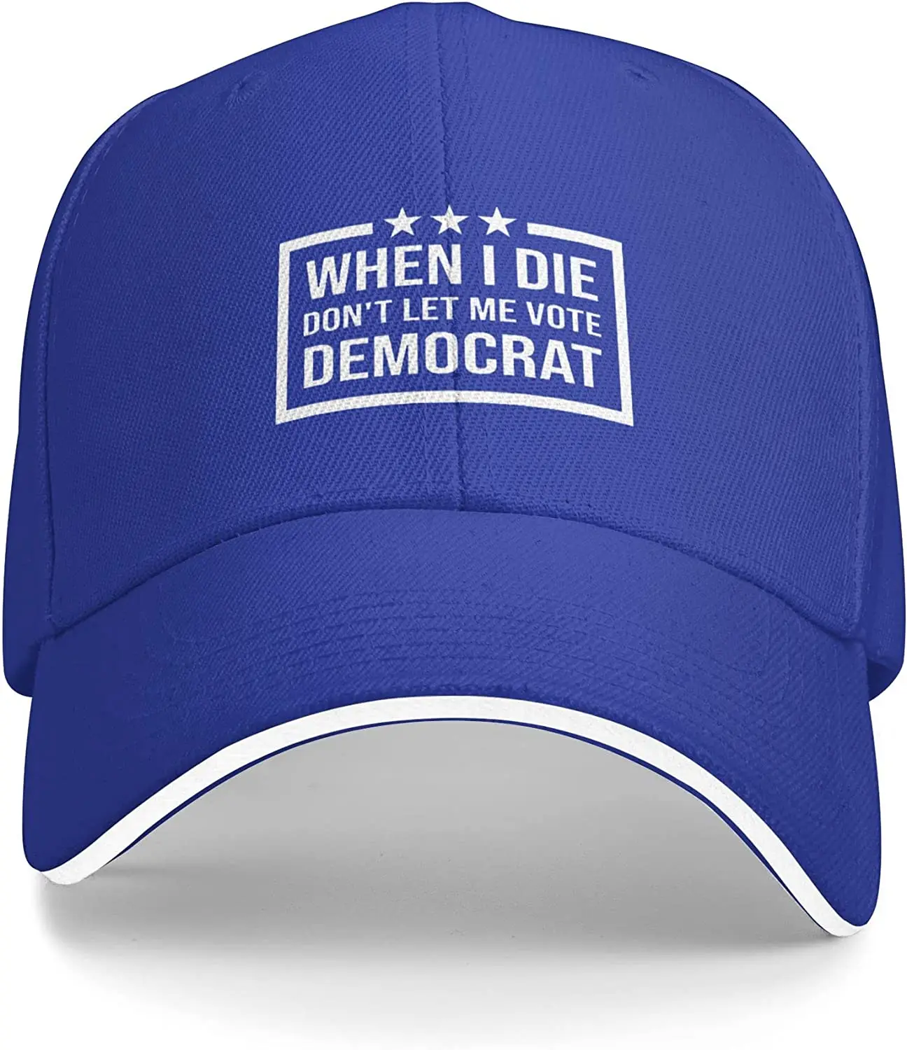 

When I Die Don't Let Me Vote Democrat Hat, Trucker Hat for Men Women Outdoors Snapback Hat